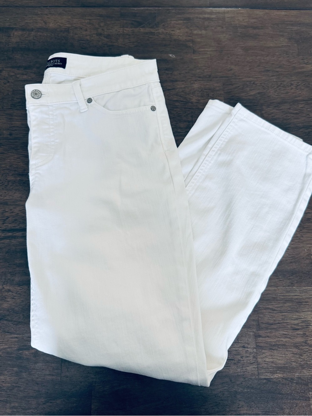 Talbots Flawless Five Pocket White Cropped Jeans 6P